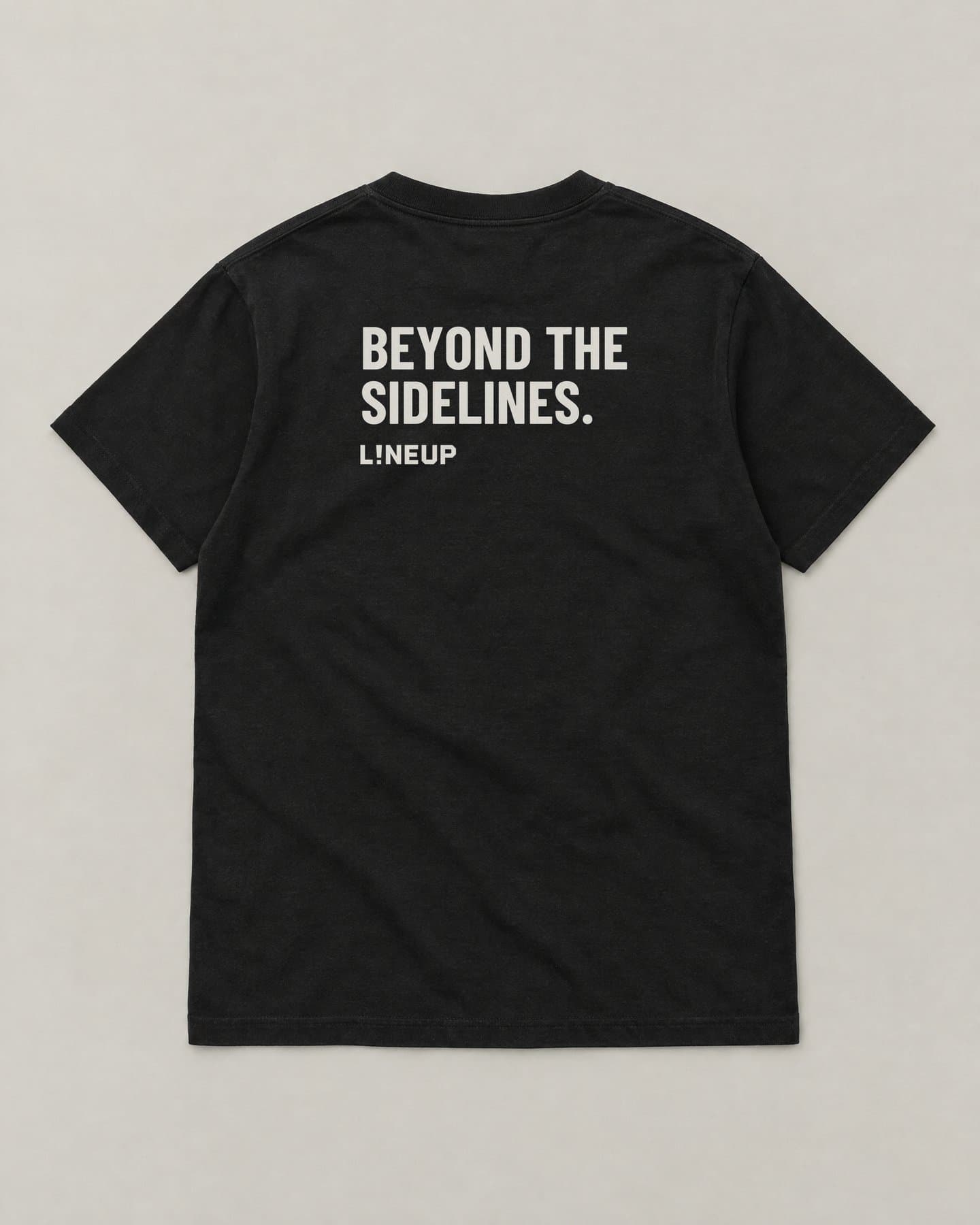 Sidelines Tee in ink, back, bone print