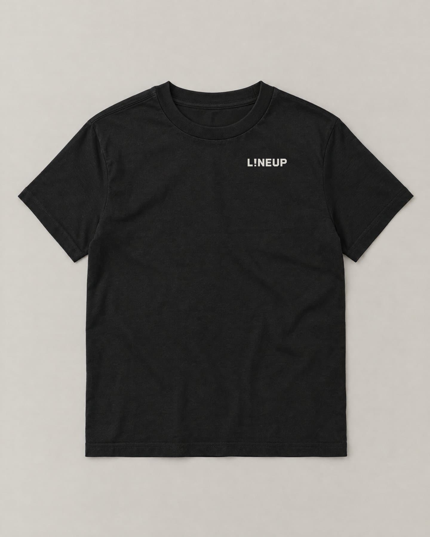 Sidelines Tee in ink, front, bone print